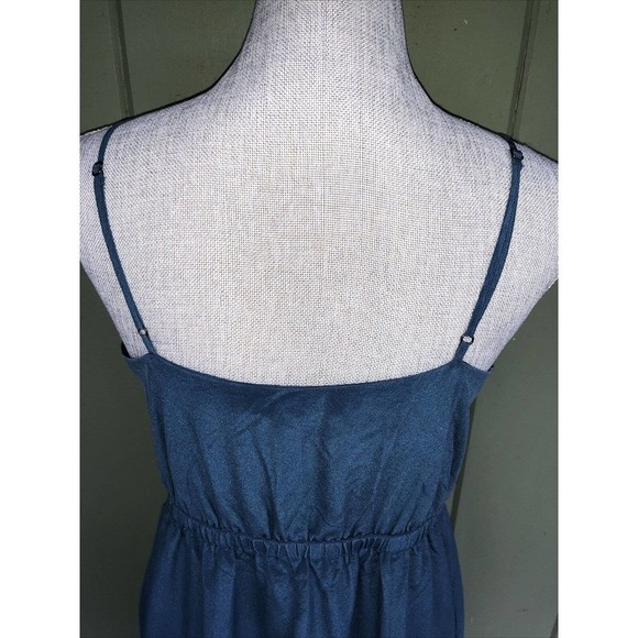 MADEWELL Blue Silk Sandstar Mini Dress Cami Tulip Hem Sz 6 EUC - Picture 7 of 8